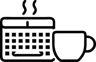 Keyboard and coffee cup icon with copy space for workspace presentations concept as A visually appealing keyboard and coffee cup icon with copy space designed to vector