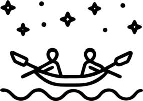 Kayaking in Bioluminescent Waters concept as Kayakers navigate through glowing waters under the stars creating a surreal and unforgettable adventure. in Photo St vector