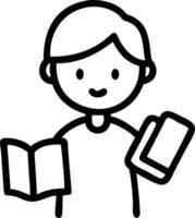 Kids with Notebooks and Enchanted Teacher concept as Kids with notebooks and an enchanted teacher set against a blank background providing space for text or grap vector