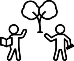 Kids with Notebooks and Enchanted Teacher concept as Kids with notebooks and an enchanted teacher set against a blank background providing space for text or grap vector