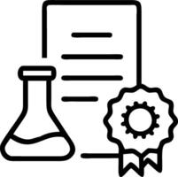 Laboratory Technician with Certificate and Badge concept as A laboratory technician holding a certificate and a badge set against a whimsical background offering vector