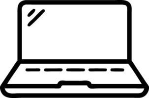 Laptop icon with copy space on a tech themed background concept as A image of a laptop icon with generous copy space on a tech themed background ideal for vector