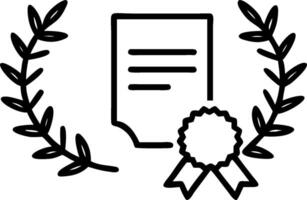 Laural wreath and a certificate symbolizing excellence and recognition with ample space for text. concept as A laurel wreath beside a certificate representing ex vector