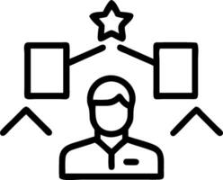Leadership icon with copy space on white background concept as A illustration of a leadership icon with ample copy space on a white background ideal for d vector