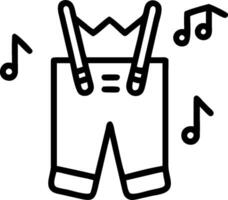 Lederhosen and Bavarian Music concept as Traditional lederhosen with Bavarian music symbols and ample copy space symbolizing the festive attire and traditional m vector