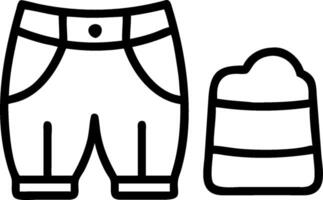 Lederhosen and Beer Barrel concept as Traditional lederhosen with a beer barrel and ample copy space representing the traditional attire and beverages of Oktober vector