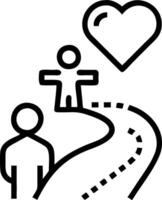 Life Coach with Heart and Path concept as An image of a life coach with a heart and path symbol set against a dreamy background offering ample space for text or vector