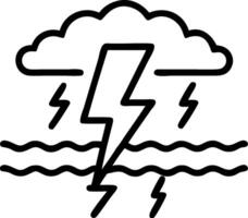 Lightning Forks Over Open Sea concept as Lightning forks dazzlingly over the open sea a stunning natural light show on a grand scale. in Photo Stock Concept vector