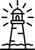 Lighthouse Sunset Watch concept as A historic lighthouse stands guard as the sun sets casting beams of light that guide sailors home. in Photo Stock Concept vector
