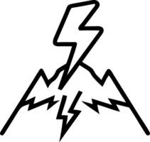 Lightning Strike on Mountain concept as Lightning strikes a mountain peak showcasing nature raw power and beauty. in Photo Stock Concept vector