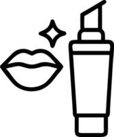Lip gloss and lip scrub icon with copy space for cosmetic presentations concept as A visually appealing lip gloss and lip scrub icon with ample copy space design vector