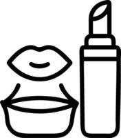 Lip gloss and lip scrub icon with copy space for cosmetic presentations concept as A visually appealing lip gloss and lip scrub icon with ample copy space design vector