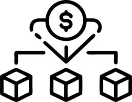 Logistics hub and an investment portfolio symbolizing supply chain investment in double exposure with copy space. concept as A logistics hub blended with an inve vector