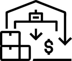 Logistics warehouse and a financial review symbolizing supply chain review in double exposure with copy space. concept as A logistics warehouse blended with a fi vector