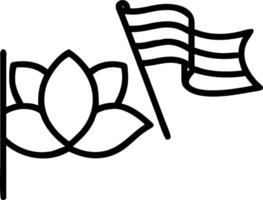 Lotus and Flag concept as Lotus flower and tricolor flag illustration with ample copy space symbolizing purity and patriotism. in Photo Stock Concept vector
