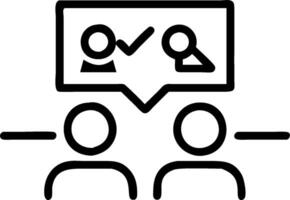 Manager conducting a team meeting with visual aids concept as A illustration of a manager conducting a team meeting with visual aids featuring a 3 color s vector