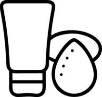 Makeup sponge and foundation bottle with space for text on a pink background concept as A sleek makeup sponge and foundation bottle with ample space for text on vector