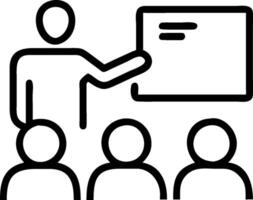 Manager leading a team meeting with presentation slides concept as A illustration of a manager leading a team meeting with presentation slides featuring a vector