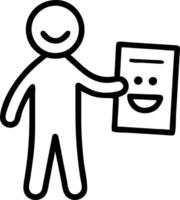 Manager with a gratitude journal and a positive quote symbolizing positive thinking with ample space for text. concept as A manager holding a gratitude journal a vector