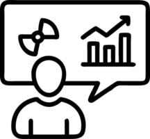 Manager with Conference Call and Charts concept as An image of a manager with a conference call and charts set against a whimsical background offering ample spac vector