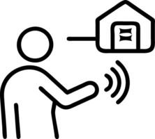 Managing Home with Smart Assistants concept as Individuals manage daily tasks and home appliances efficiently with the help of smart assistants. in Photo Stock C vector