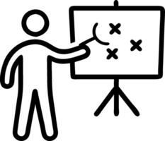 Manager with Whiteboard and Pen concept as A manager using a whiteboard and holding a pen set against a whimsical background offering ample space for text or gra vector