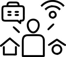 Managing Home with Smart Assistants concept as Individuals manage daily tasks and home appliances efficiently with the help of smart assistants. in Photo Stock C vector