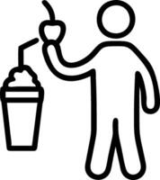 Man with a bottle of kombucha and a tea leaf representing kombucha advertisement with ample space for text. concept as A man holding a bottle of kombucha and a t vector