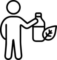 Man with a bottle of kombucha and a tea leaf representing kombucha advertisement with ample space for text. concept as A man holding a bottle of kombucha and a t vector