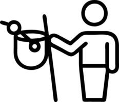 Man with a glass of punch and a fruit skewer representing punch drink advertisement with ample space for text. concept as A man holding a glass of punch and a fr vector