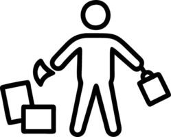 Man with a clean workspace and a cluttered workspace symbolizing tidiness and clutter with ample space for text. concept as A man with a clean workspace and a cl vector