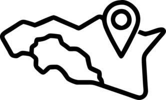 Map icon with copy space on a white background concept as A image of a map icon with ample copy space on a white background perfect for navigation and tra vector