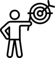 Marketer with Target and Report concept as A marketer holding a target and a report set against a dreamy background offering ample space for text or graphics sym vector