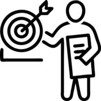 Marketer with Target and Report concept as A marketer holding a target and a report set against a dreamy background offering ample space for text or graphics sym vector