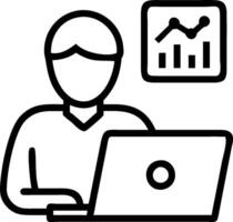 Marketing analyst preparing a social media performance report concept as A marketing analyst in a modern office preparing a social media performance report on a vector