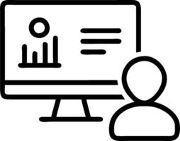 Marketing analyst reviewing social media performance reports concept as A marketing analyst in a modern office reviewing social media performance reports on a de vector