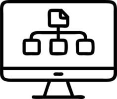 Marketing coordinator organizing a social media content library concept as A marketing coordinator in an office organizing a social media content library on a de vector
