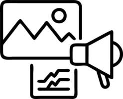 Marketing icon with copy space for infographics concept as An infographic ready marketing icon with copy space designed to convey complex information and task ma vector