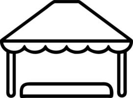 Market tent and street food icon with blank area for customizable text concept as A creative depiction of a market tent and street food icon featuring a blank ar vector