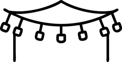 Market tent and string lights icon with blank area for personalized messages concept as A customizable market tent and string lights icon featuring a blank area vector