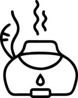 Office worker with an aromatherapy diffuser and essential oils symbolizing relaxation with ample space for text. concept as An office worker using an aromatherap vector