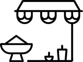 Market tent and lanterns illustration with space for text and graphics concept as An illustrative market tent and lanterns design featuring ample space for both vector