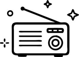 Old Radio with Obsolete Certificate and Antenna concept as An old radio with an obsolete certificate and antenna set against a whimsical background offering ampl vector