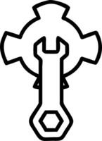 On maintenance symbol with copy space for project planning concept as An artistic rendering of an on maintenance symbol with spacious copy space suitable for pro vector