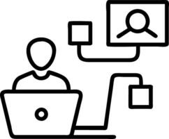Operations Director with Process Flow and Shield concept as An image of an operations director with a process flow and shield set against a dreamy background off vector
