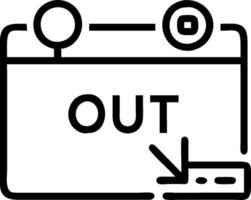 Out of service icon with copy space on white background concept as A illustration of an out of service icon with ample copy space on a white background pe vector