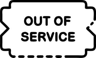 Out of service illustration with blank area for customizable text concept as A creative depiction of an out of service illustration featuring a blank area for cu vector