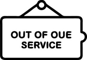 Out of service illustration with blank area for customizable text concept as A creative depiction of an out of service illustration featuring a blank area for cu vector