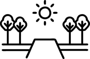 Overhead view of a boulevard with solar trees overlay symbolizing green energy innovation in double exposure with copy space. concept as An overhead view of a bo vector