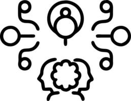 Overhead view of a business leader with lightbulb and tech overlay symbolizing innovative leadership in double exposure with copy space. concept as An overhead v vector